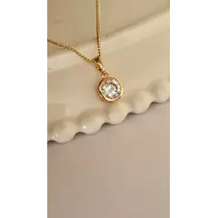 GENERICO - Collar Punto de Luz Clásico Bañado Mujer