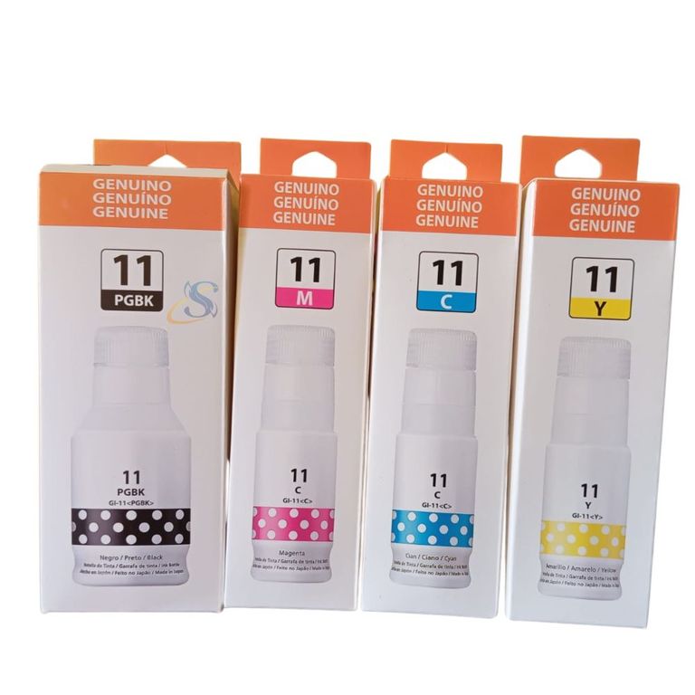 KIT TINTA CANON GI-11 COMPATIBLE NEGRO Y COLORES
