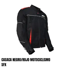 GENERICO - CASACA MOTO SFX NEGROROJO