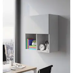 GENERICO - Librero flotante de melamina Blanco