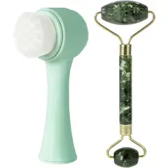 GENERICO - Cepillo Facial Doble Cara con Rodillo para Masaje Relajante