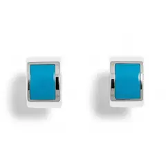 VANDRALA - ARETE DE PLATA AMAZONITA CUADRADO PULIDO