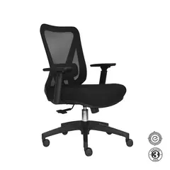 ALTHEA CONFORT - Silla Ergonómica Dolfin Syncro Brazos 3D Gerente Nylon Negro