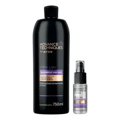 AVON - Advance Techniques Shampoo Ultra Liso Con Serum Capilar X2