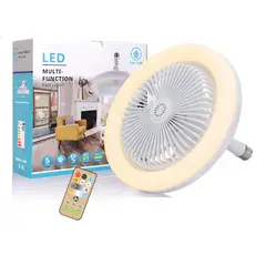 GENERICO - FOCO VENTILADOR LED 3 EN 1 MULTIFUNCIÓN ROSCA E27 LUZ Y VENTILACIÓN