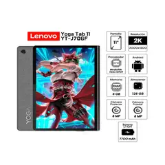 LENOVO - Tablet Yoga Tab 11 YT-J706F 11" 2K 4GB 128GB Android 12 - Negro