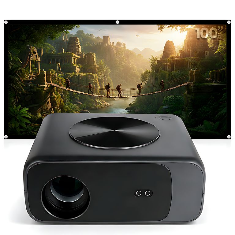 Proyector Smart SD550 Enfoque Automático + Ecran Reflectiva 100 Pulgadas