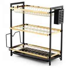 GENERICO - Estante Escurridor De Platos Elegante y Moderno 3 Niveles