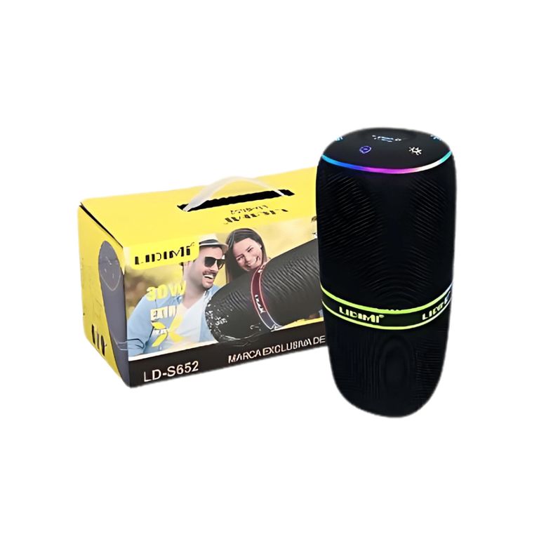Parlante Portátil Bluetooth LD-S652 30W con Luces RGB y Resistencia al Agua IPX6