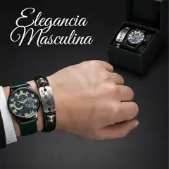 GENERICO - Set de Reloj y Pulsera para Hombres