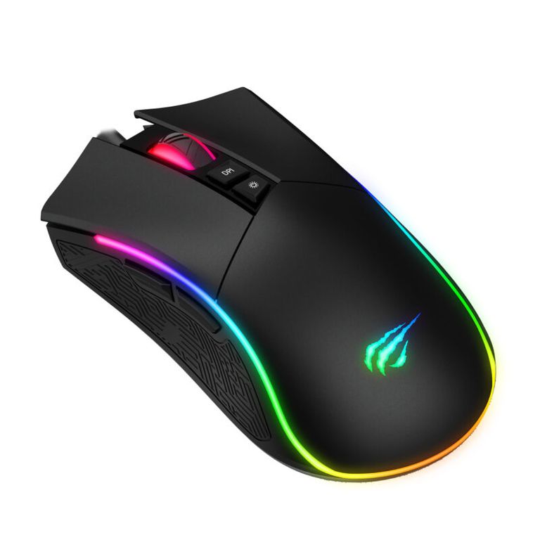 MOUSE GAMER USB MS1001S V2 7200DPI NEGRO RGB CON SOFTWARE