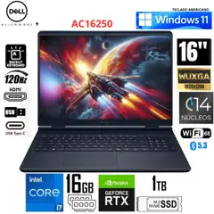 DELL - ALIENWARE AURORA 16 AC16250 GAMING Core 7 240H 1TB SSD 16GB 16" 120Hz WIN11 RTX 5050