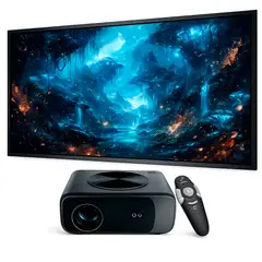 OWLENZ - Proyector Smart SD550 Enfoque Automático + Ecran 120 Pulgadas Plomo + Puntero Láser