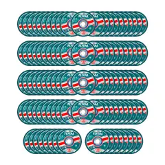 TOTAL TOOLS - Set De Discos De Corte 100 Unidades Para Metal Total Turquesa