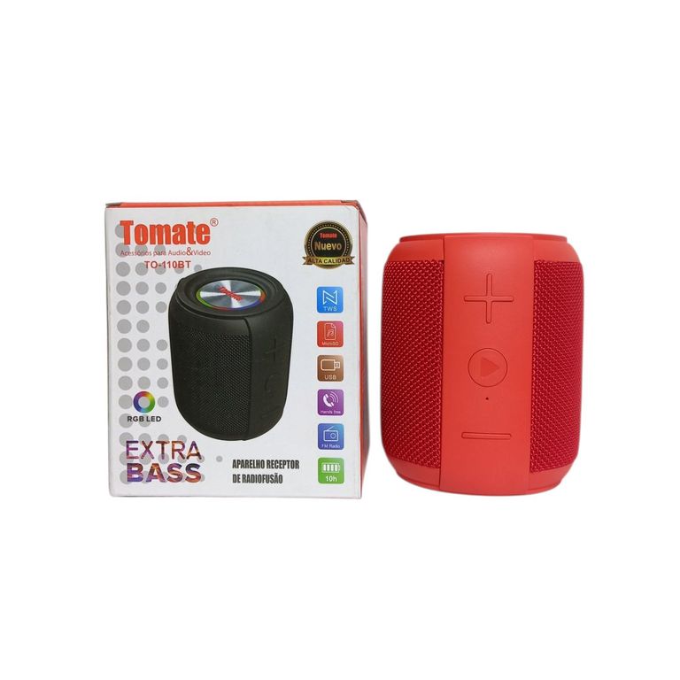 Parlante Portátil Bluetooth - Tomate