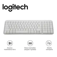 LOGITECH - Teclado K250 Bluetooth Inalámbrico Español White