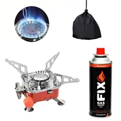 GENERICO - Cocina Portátil Plegable a Gas butano para Camping con funda + Gas