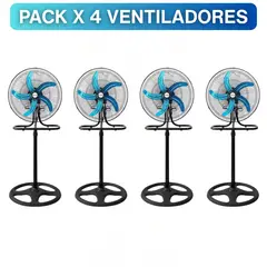 PREMIUM - PACK X4 Ventilador 3 en 1 Con 5 Aspas de Aluminio y 65W De Potencia