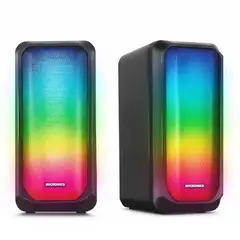 MICRONICS - Parlantes para Pc 2.5 conexión Rgb Usb Negro