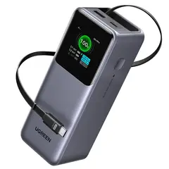 UGREEN - Power Bank 20000 mAh y 165 W con cable retráctil USB-C PB726 - 55987B