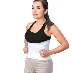 GENERICO - Faja para Soporte Lumbar Blanca Rígida Talla S