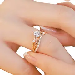 GENERICO - Anillo Cielo Estrellado AJUSTABLE con Circonita Cúbica