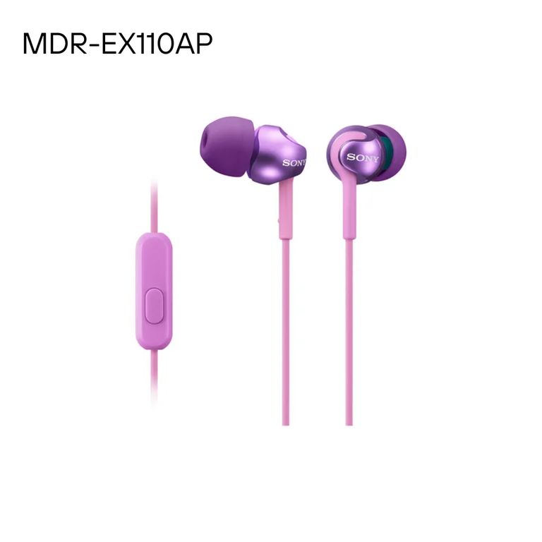 Audífono MDR-EX110AP Pure Extra Bass - Morado