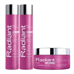 RADIANT - Keratin Pro Luminous Shampoo Acondicionador y Mascarilla 300ml