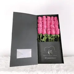 VI REGALANDO AMOR - Box Imperial de 20 Rosas Rosadas - Dia de la madre