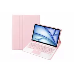 GENERICO - FUNDA CON TECLADO + TOUCHPAD IPAD A16 ROSA