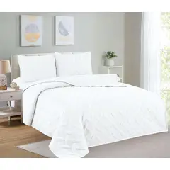 CASATEX - Cubrecama 1.5 Plaza + Juego de Sábanas 100% Algodón