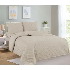 CASATEX - Cubrecama 1.5 Plaza + Juego de Sábanas 100% Algodón