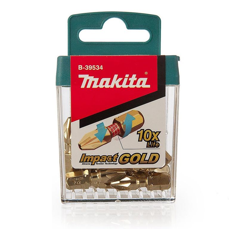 Punta B-39534 Pozidriv PZ2 25mm Impact Gold 10 un