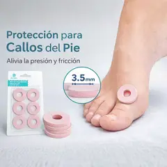 GENERICO - Almohadilla protector anti presión rozadura pie zapato autoadhesivas plantilla pack 6 und