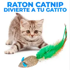 GENERICO - PACK 3 RATONCITOS DE CATNIP CON PLUMA – Juguetes Interactivos para Gatos