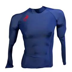 AQUA&MODA - LICRA CON PROTECCION UV AQUAMODA LAMALR UNISEX AZUL LOGO ROJO