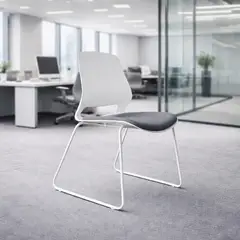 MOBELART - Silla de Oficina Visita Marly Blanco möbelArt