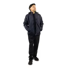 DM DEXMEN - Casaca Dexmen Capucha Rayas Azul