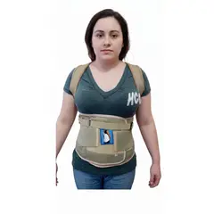 GENERICO - Faja Semirigida Dorsolumbar con Varillas de aluminio talla L