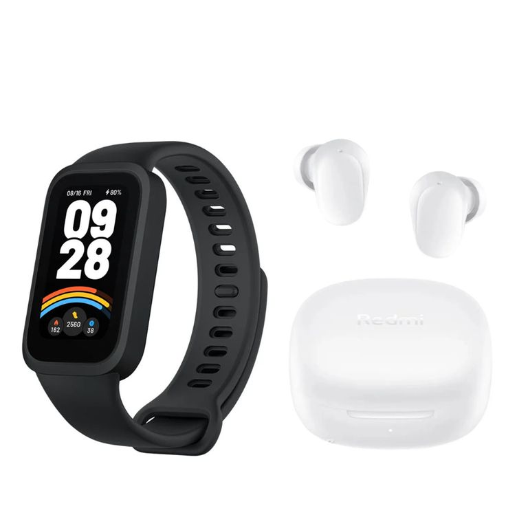 Pulsera inteligente Smartband 9 Active + Redmi Buds 6 Play Blanco
