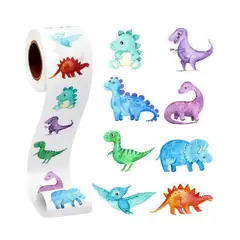 GENERICO - 70 stickers en rollo Dinosaurios 6