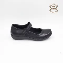 FAR WEST - Zapatos Escolares - Colegio Niña Annie Cuero Negro