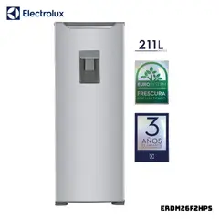 ELECTROLUX - REFRIGERADORA 211 L CON DISP DE AGUA PLATEADO - ERDM26F2HPS