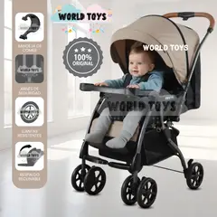 BABY - Coche Cuna «COSTA» Edición Glamurosa Beige