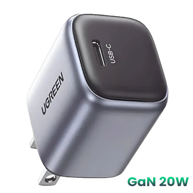 Cargador Rápido X512 USB-C GaN de 20W Gris