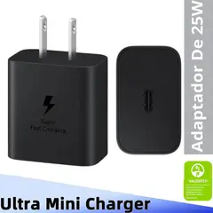 SAMSUNG - ADAPTER 25W SIN CABLE STANDBY NEGRO