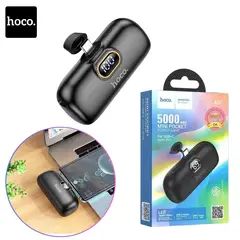 HOCO - Power Bank Mini Pocket 5000mAh Carga Rápida Cargador Portátil y Diseño Ligero