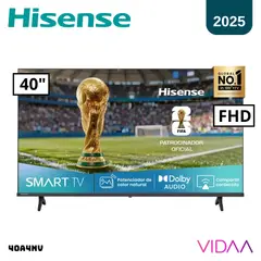 HISENSE - TELEVISOR 40 SMART TV VIDAA FHD LED 2025 - 40A4NV