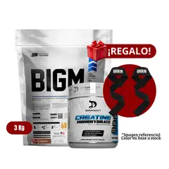 UNIVERSE NUTRITION - Proteína BIGM 3Kg Chocolate+Dragon Pharma 1 Kg+Straps
