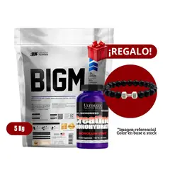 UNIVERSE NUTRITION - Proteína BIGM 5Kg Cookies+Ultimate Nutrition 300g+PulseraGym